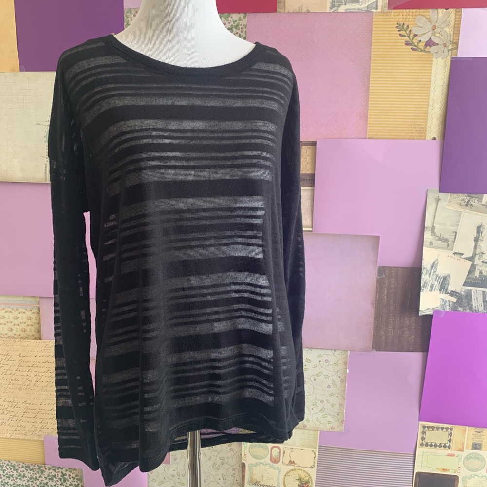 NWT Sheer Striped Top